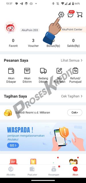 Pilih Pengaturan Akun