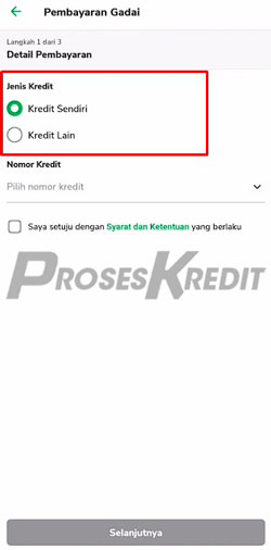 4. Pilih Jenis Kredit